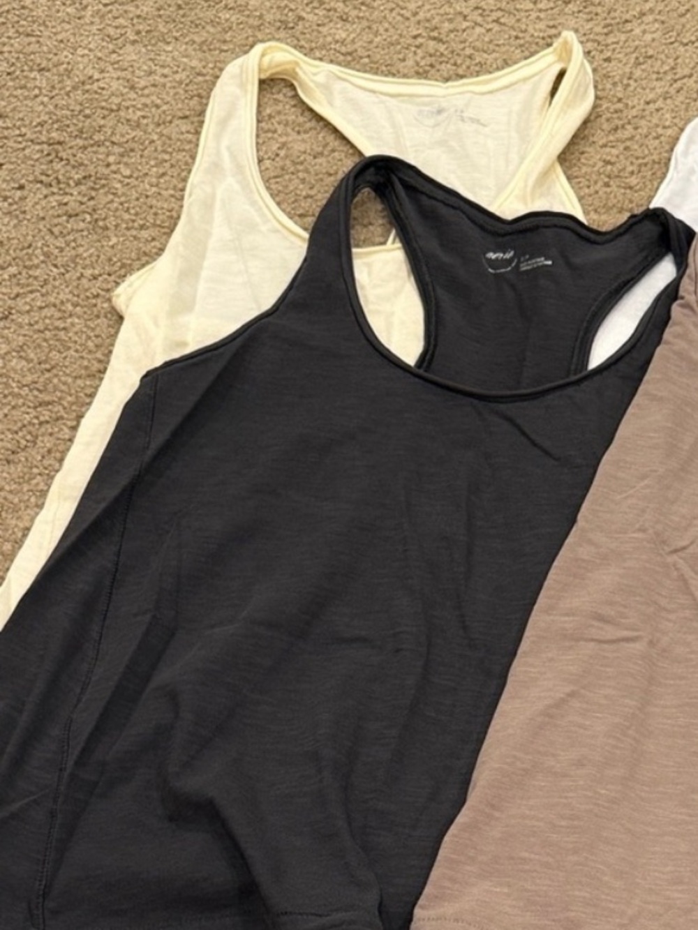 aerie Racerback Tank Tops in Black & Yellow